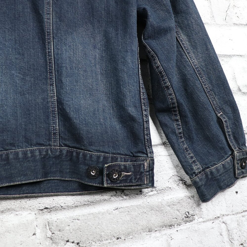 Guess Men's XXL Blue Denim Jacket Casual Regular Fit Button Down With Pockets - Picture 11 of 14